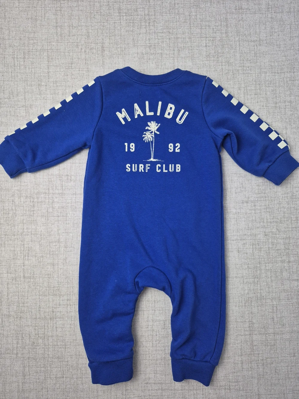 Grayson Little Baby 9M Royal Blue Malibu Surf Club Checkerboard Romper One-Piece
